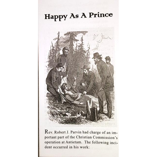 Happy As a Prince - trifold Gospel tract from the USCC delegate at Antietam